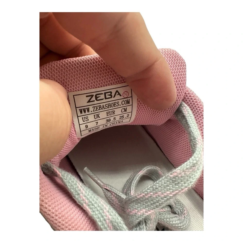 Zeba Hands Free Shoes Women's Size 9‎ N NARROW Gray Pink Comfort Walking Sneaker